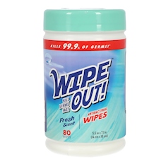 wipe out toallita limpadora desinfectante 80 piezas