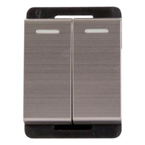INTERRUPTOR DOBLE DE 1 POLO DE 1/2 PULGADA PLATA