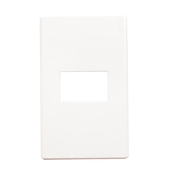 PLACA DECORATIVA PARA 1 MÓDULO POLICARBONATO BLANCO