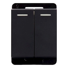 INTERRUPTOR DOBLE DE 3 VÍAS DE 1/2 PULGADA NEGRO
