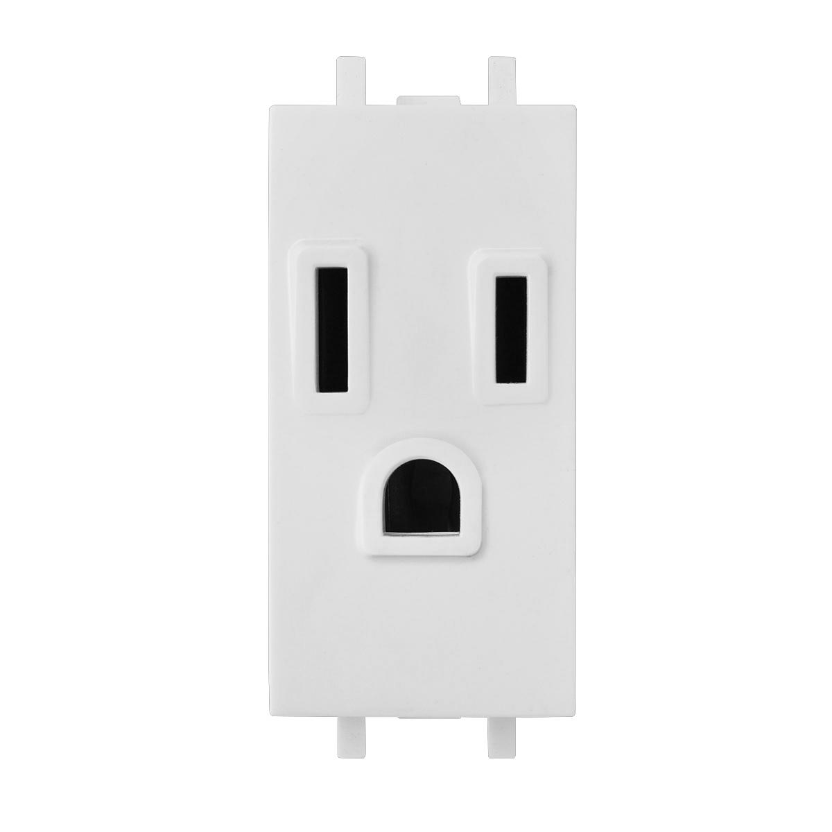 Contacto sencillo de 1 módulo blanco tiza