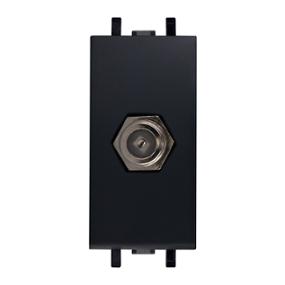 TOMA TV TIPO COAXIAL DE 1 MÓDULO NEGRO CARBONCILLO
