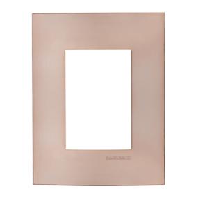 PLACA DE PARED DE 3 MÓDULOS COBRE MATE