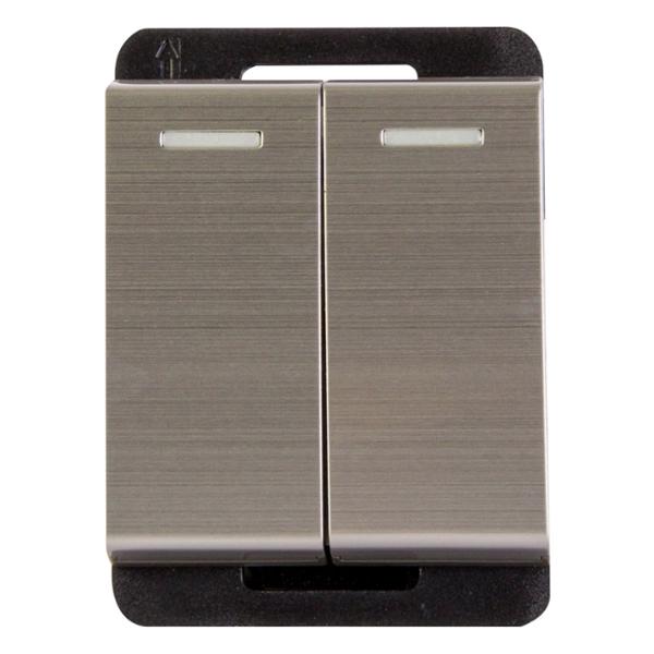 INTERRUPTOR DOBLE 1/2 PULGADA ACERO