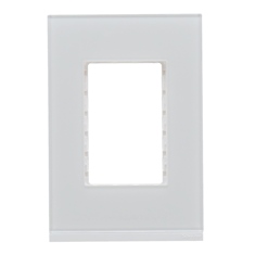 orion placa de 3 módulos decorativa vidrio blanco