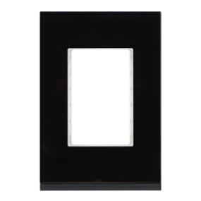PLACA DECORATIVA DE 3 MÓDULOS CRISTAL NEGRO