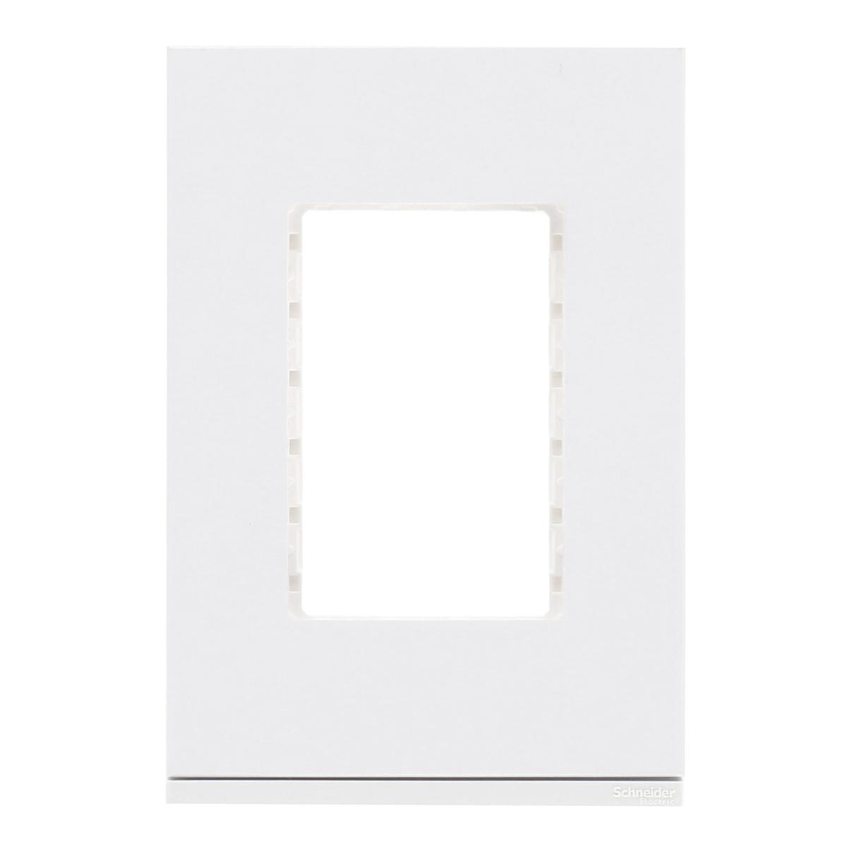 Placa decorativa de 3 módulos resina blanco