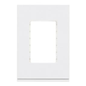 PLACA DECORATIVA DE 3 MÓDULOS RESINA BLANCO