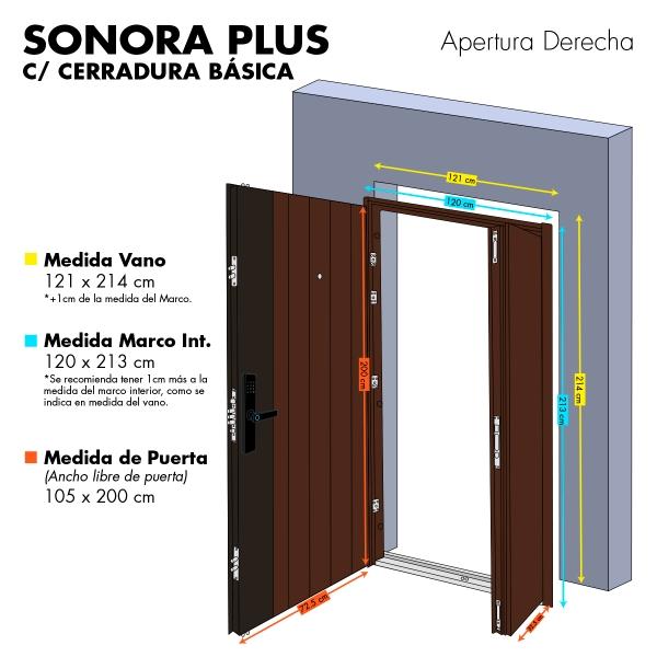 PUERTA DE SEGURIDAD SONORA DERECHA C/CERRADURA DIG | The Home Depot México