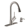 LLAVE PARA COCINA SETRA MONOMANDO MANDO EXTRAIBLE ACERO INOXIDABLE