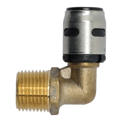 CODO MACHO DE 90 GRADOS 1/2 PULGADA DORADO COFLEX