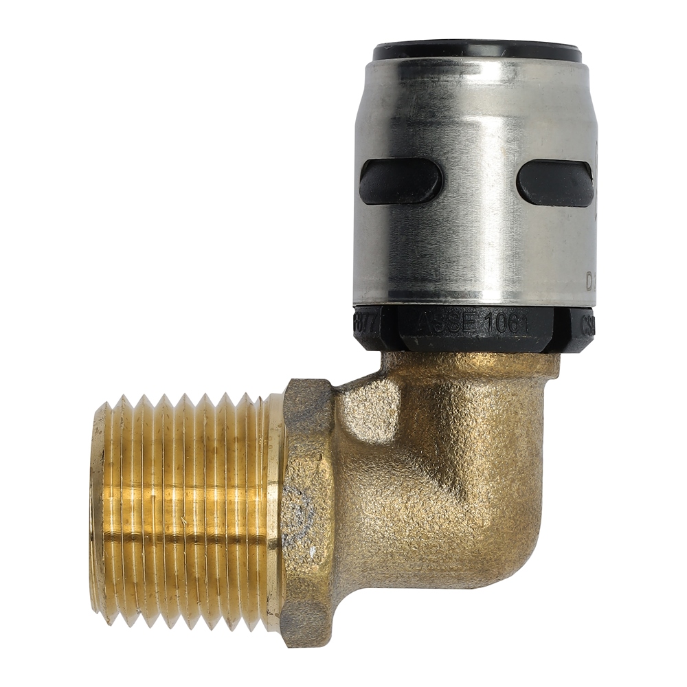 Codo macho de 90 grados 1/2 pulgada dorado coflex