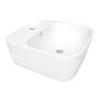LAVABO BLANCO DE SOBREPONER CON REBOSADERO UNA PER