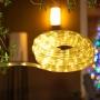 SERIE DE LUCES LED CÁLIDAS EN MANGUERA 10 M 8 FUNCIONES