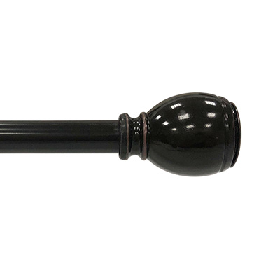 SET DE CORTINERO AJUSTABLE SIMPLE 5/8 pulg. DE 71 A 121 CM ESTILO URNA EN BRONCE