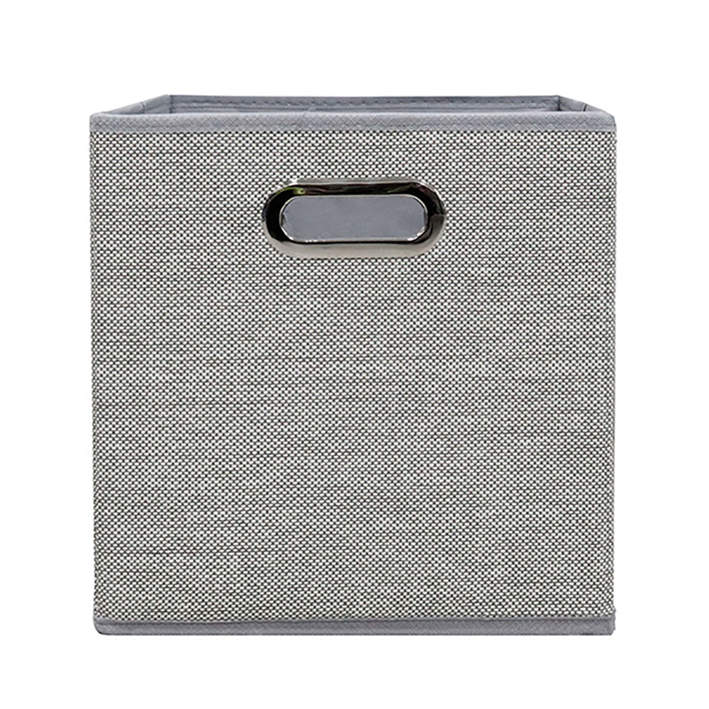 Gaveta cubo plegable gris 27 x 27 x 28 cm