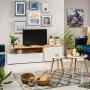 MESA DE TV DE MDF 44.5 X 160.5 X 40 CM BLANCO