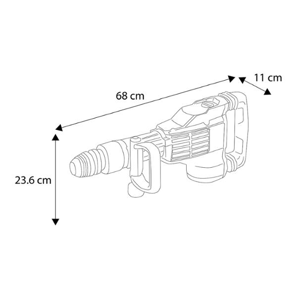 Accessoire GSH 10C 11 Poignée Sangle Pour Marteau Piqueur Bosch GSH 10 C / GSH 11 Professional - Pièce Détachée Poignée Burineur Gsh11e