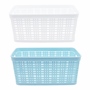 JUEGO DE CESTAS MULTIUSOS 4 L STARPLAST 2 PIEZAS COLOR BLANCO Y AZUL