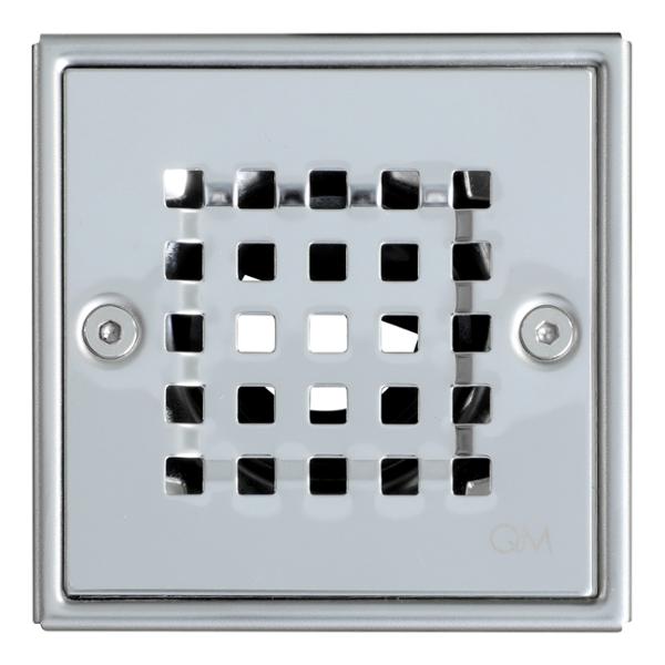 DESAGÜE CUADRADO 10 X 10 CM PLATA QM DRAIN
