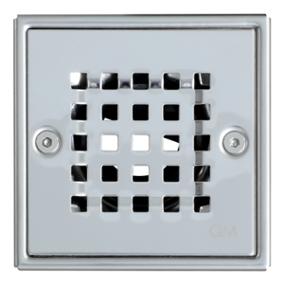 DESAGÜE CUADRADO 10 X 10 CM PLATA QM DRAIN