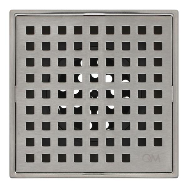 DESAGÜE CUADRADO 10 X 10 CM PLATA QM DRAIN