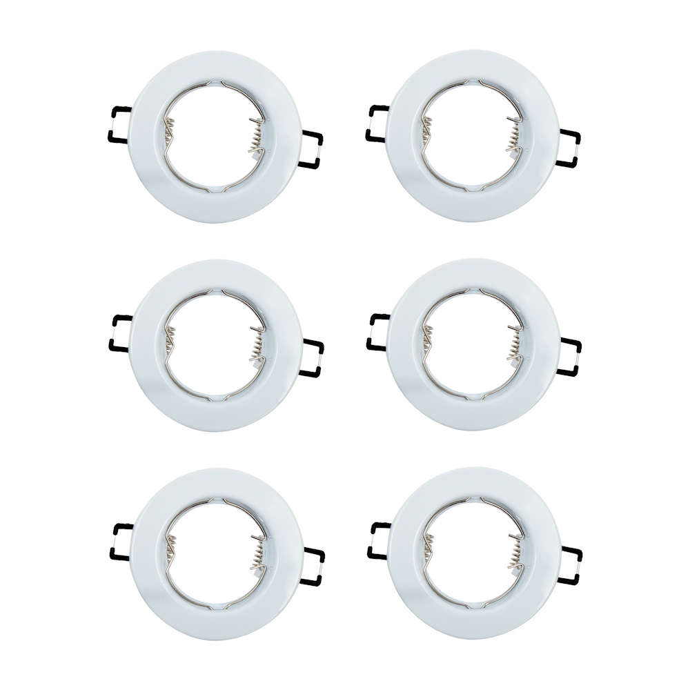 Marco fijo redondo semi brillante 6 piezas