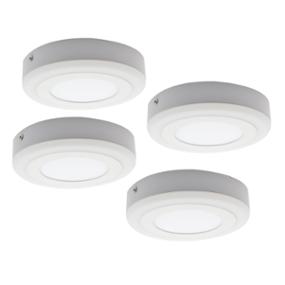 LÁMPARA DE SOBREPONER LED MODERNO MATE LUZ NEUTRA 4 PIEZAS