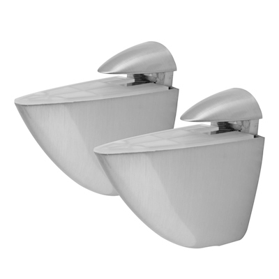 CILP PARA ENTREPAÑO MEDIANO DE 7.5 X 5 X 2.4 CM PLATA 2 PIEZAS