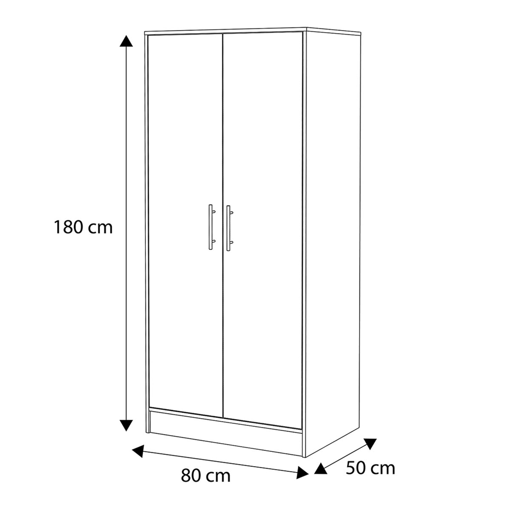 ARMARIO ARMABLE DE AGLOMERADO CON MELAMINA 180 X 80 X 50 CM COÑAC The