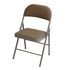 silla plegable café de pvc con estructura de acero