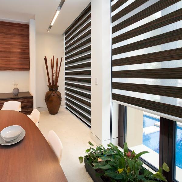 PERSIANA DIM OUT SHEER DUO COLOR CHOCOLATE 100 X 220 CM