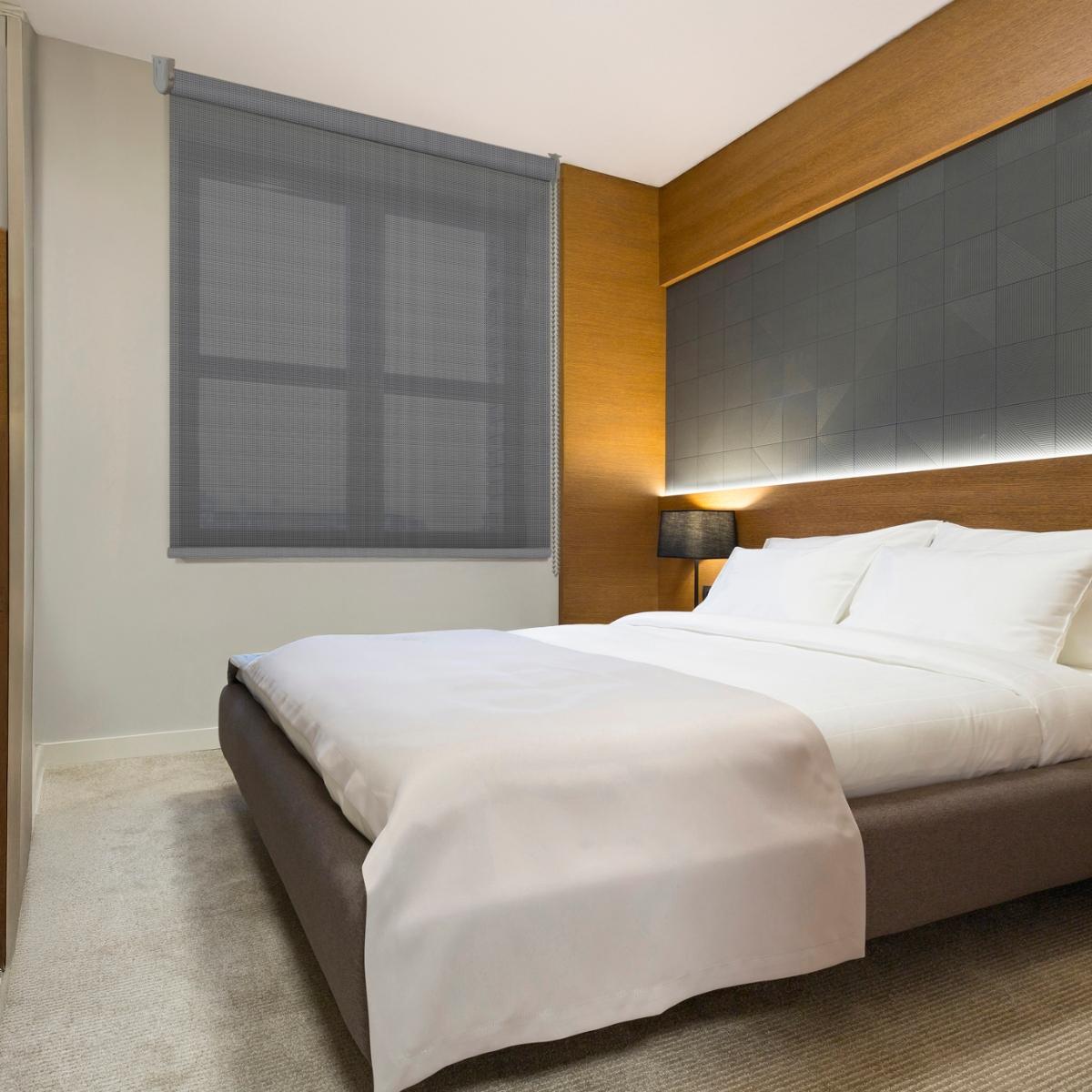 Persiana malla solar enrollable 150 x 230 cm color gris oscuro