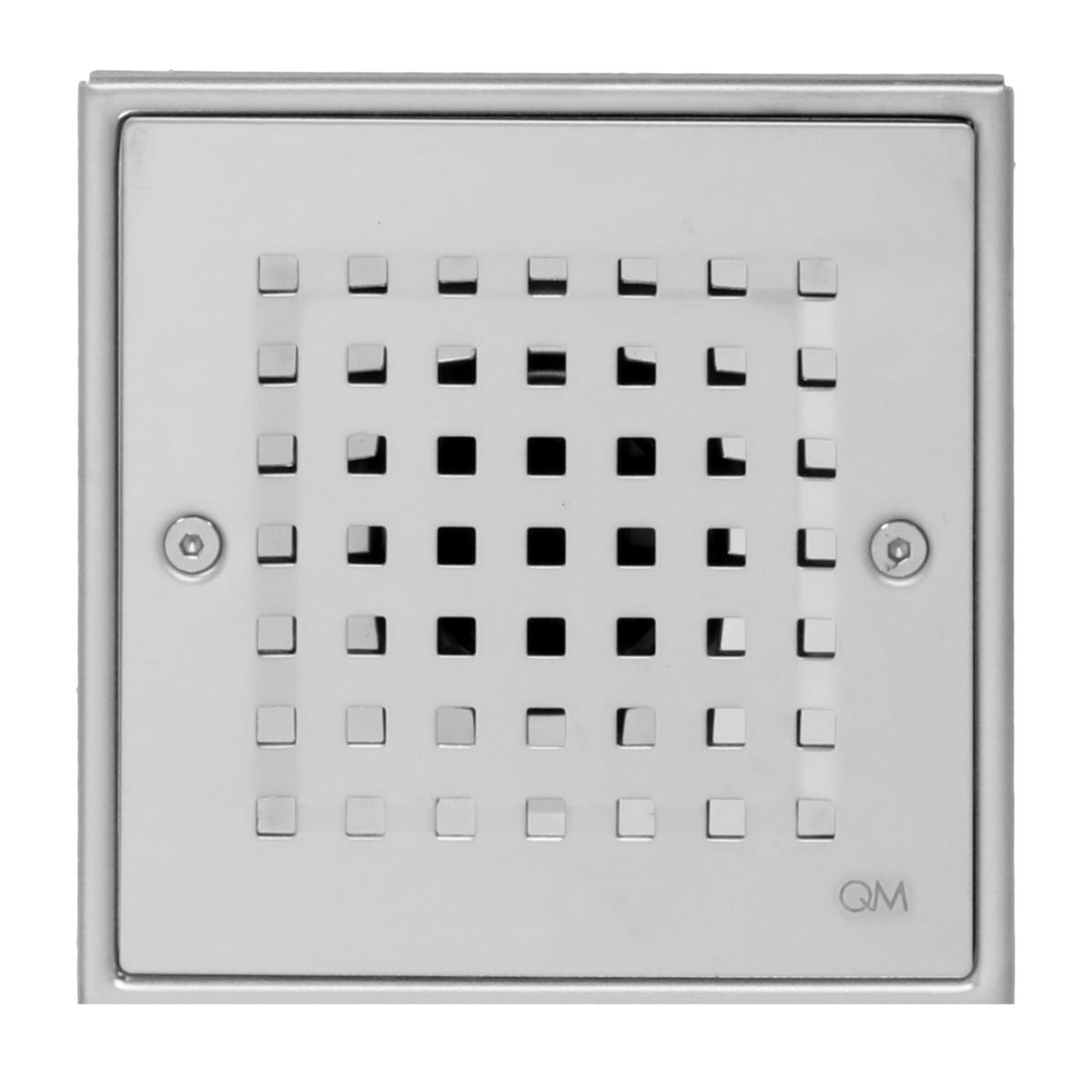 Desagüe cuadrado 14 x 14 x 3.7 cm acero inoxidable