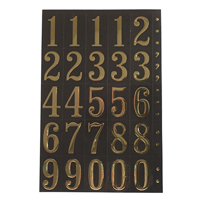 NÚMEROS Y SÍMBOLOS AUTOADHESIVOS EN PAPEL 5.1 CM 36 PIEZAS