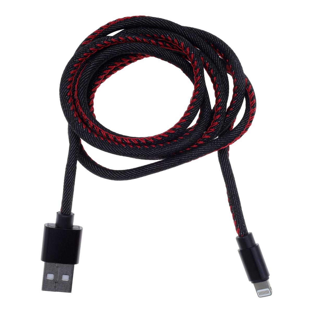Cable usb a lightning de 120 cm negro