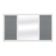cuprum ventana doble corrediza aislante blanca 150 x 120 cm