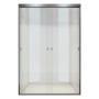 CANCEL PARA BAÑO 121 A 130 X 187.5 CM DOBLE CORREDIZO DE VIDRIO ESMERILADO ALUMINIO NATURAL MATE