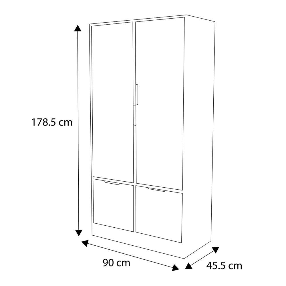 ARMARIO ALTO 178.5 X 90 X 45.5 CM GRIS CEMENTO The Home Depot