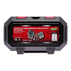 JUEGO DE HERRAMIENTAS MÉCANICAS PARA DESTORNILLADOR DE 1/4 PULGADA DE ACERO HUSKY 50 PIEZAS