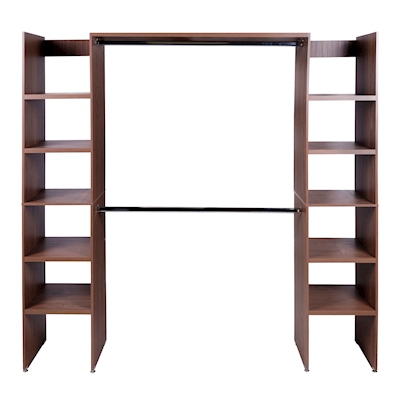 CLÓSET 2 TORRES 180 X 198 X 39 CM CAFÉ NOGAL