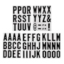 LETRAS Y SÍMBOLOS AUTOADHESIVOS NEGRO 7.6 CM 65 PIEZAS