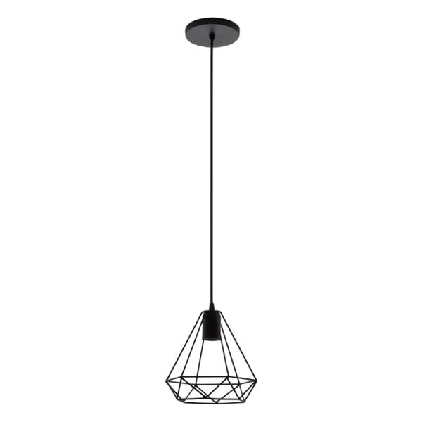 LÁMPARA COLGANTE INCANDESCENTE/LED 140 X 25 CM NEGRO