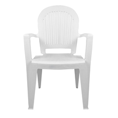 silla fija florida blanca de plástico
