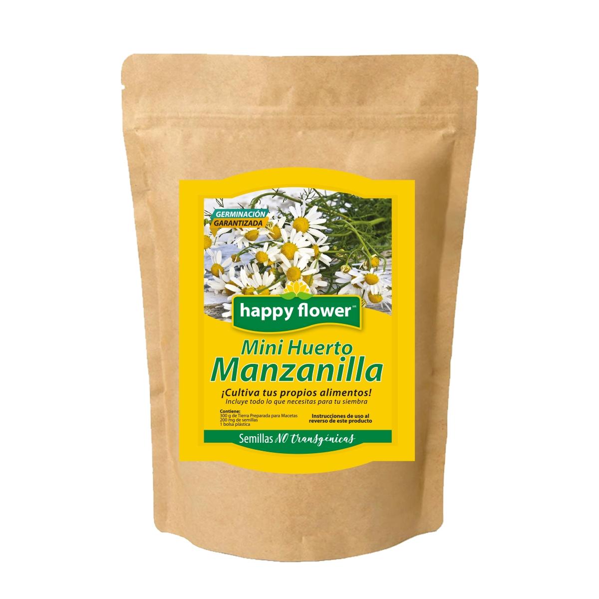 Mini huerto de manzanilla 20.3 x 12.8 x 5.1 cm blanco happy flower