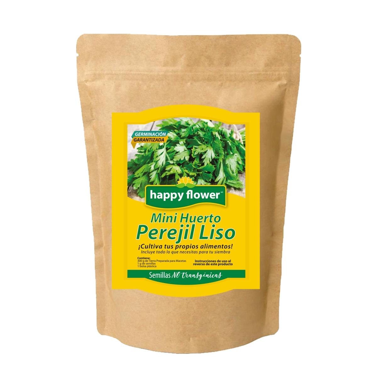 Mini huerto de perejil liso 20.6 x 12.7 x 5.5 cm verde happy flower