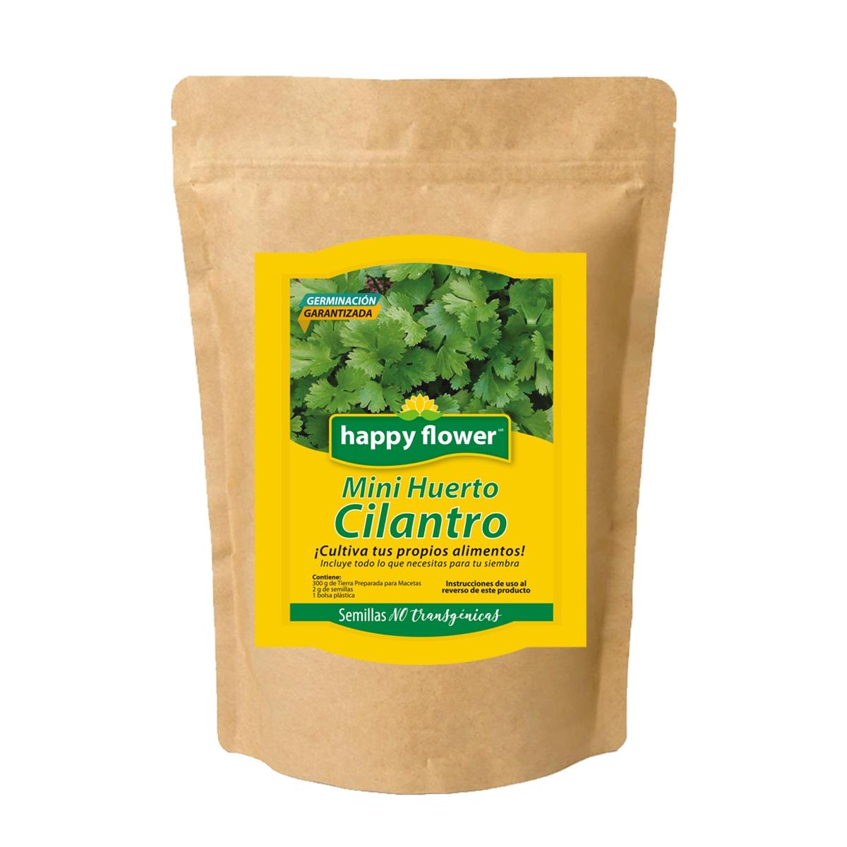 Mini huerto de cilantro 21 x 11.5 x 3.5 cm verde happy flower