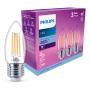 FOCOS PHILIPS LED FILAMENTO B11 BASE E27 LUZ FRÍA - 3PACK