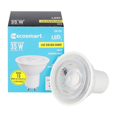 FOCO LED MR16 ECOSMART 2.7 W 250 LÚMENES LUZ AMARILLA
