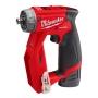 TALADRO ATORNILLADOR INALÁMBRICO MILWAUKEE M12 FUEL CON CABEZALES INTERCAMBIABLES 4 EN 1. INCLYE BATERÍAS Y CARGADOR